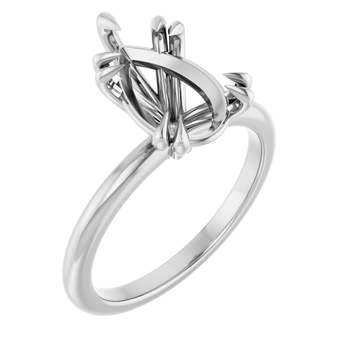 Double Claw-Prong Engagement Ring