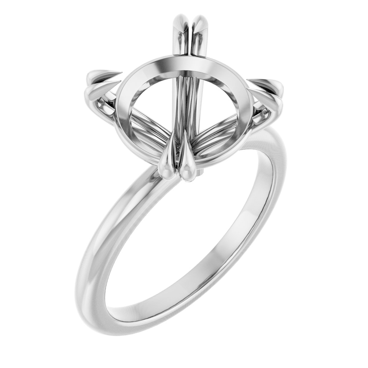 Double Claw-Prong Engagement Ring