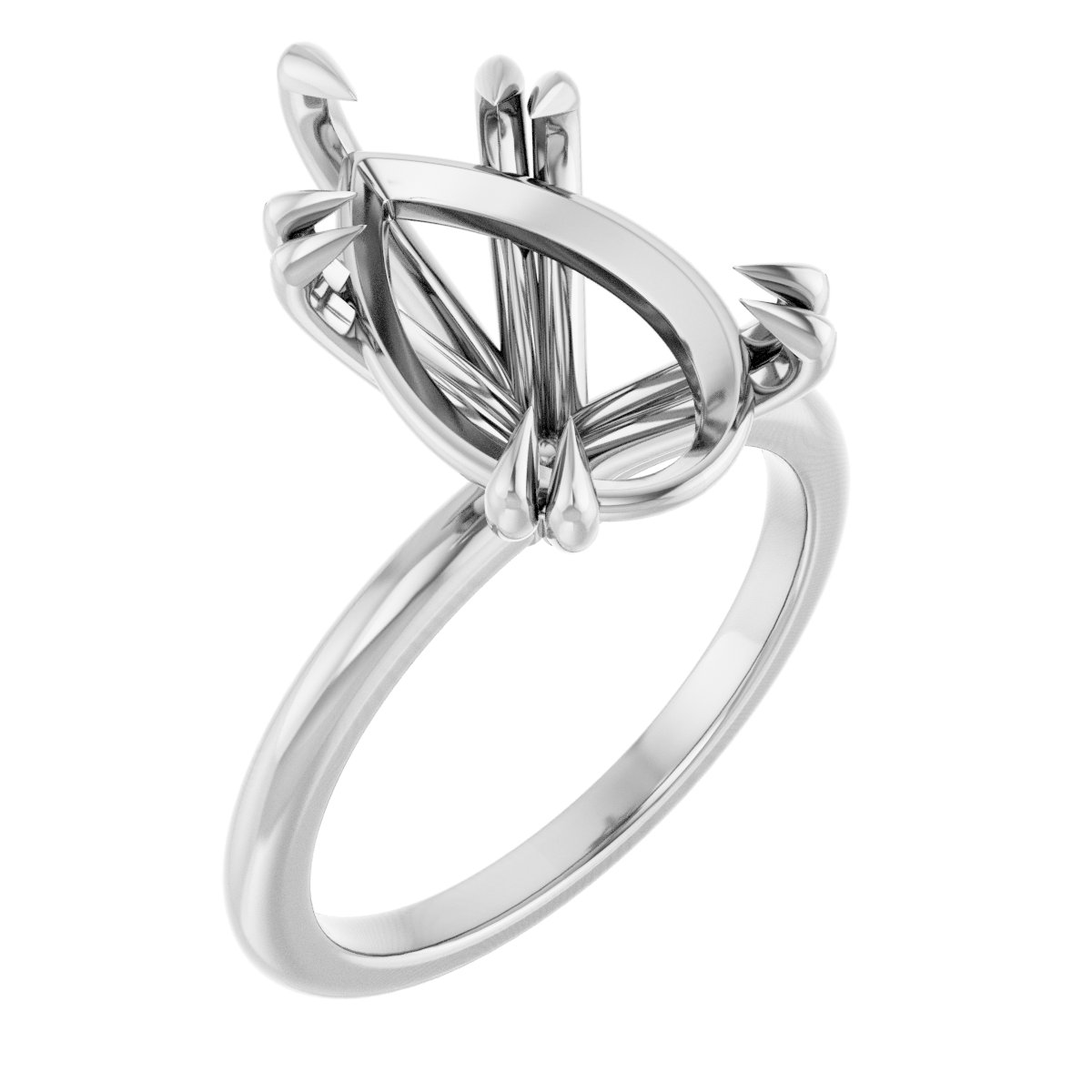 Double Claw-Prong Engagement Ring