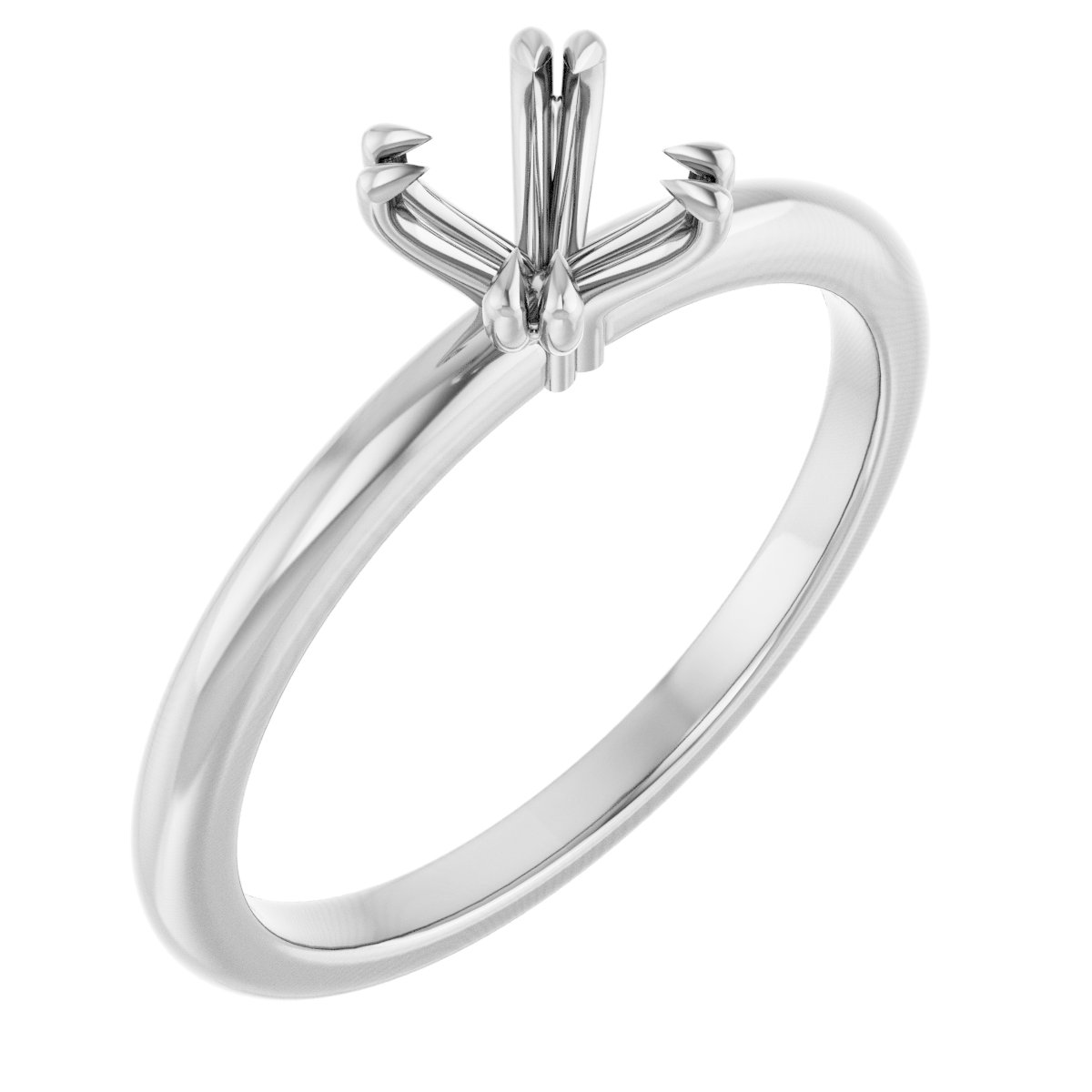 Double Claw-Prong Engagement Ring