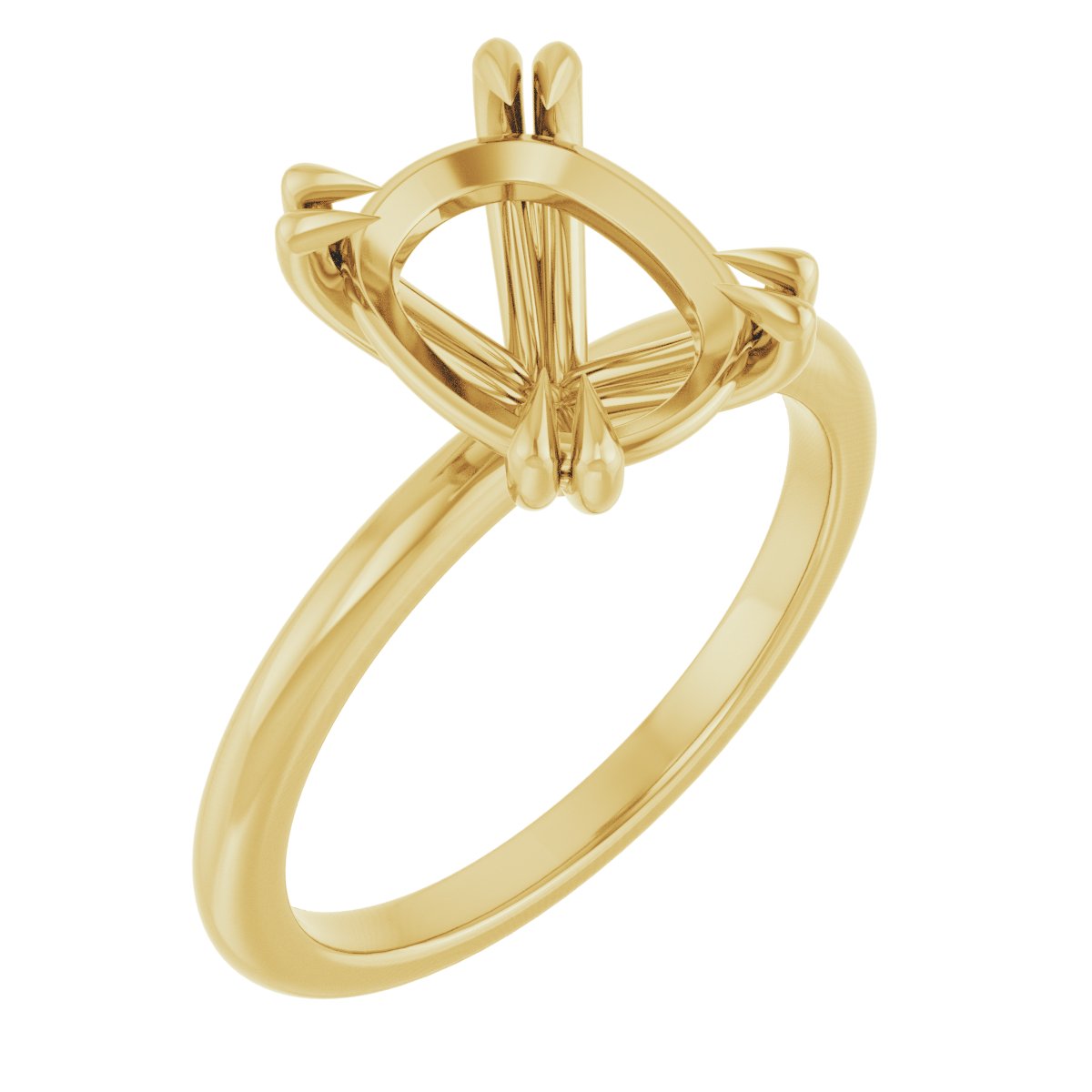 Double Claw-Prong Engagement Ring