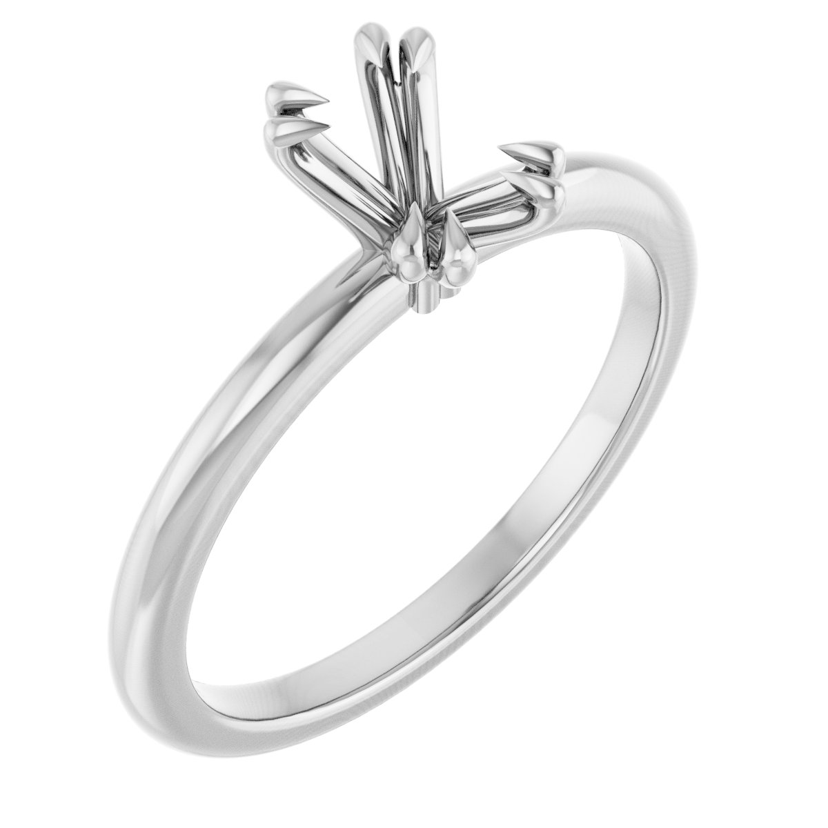 Double Claw-Prong Engagement Ring