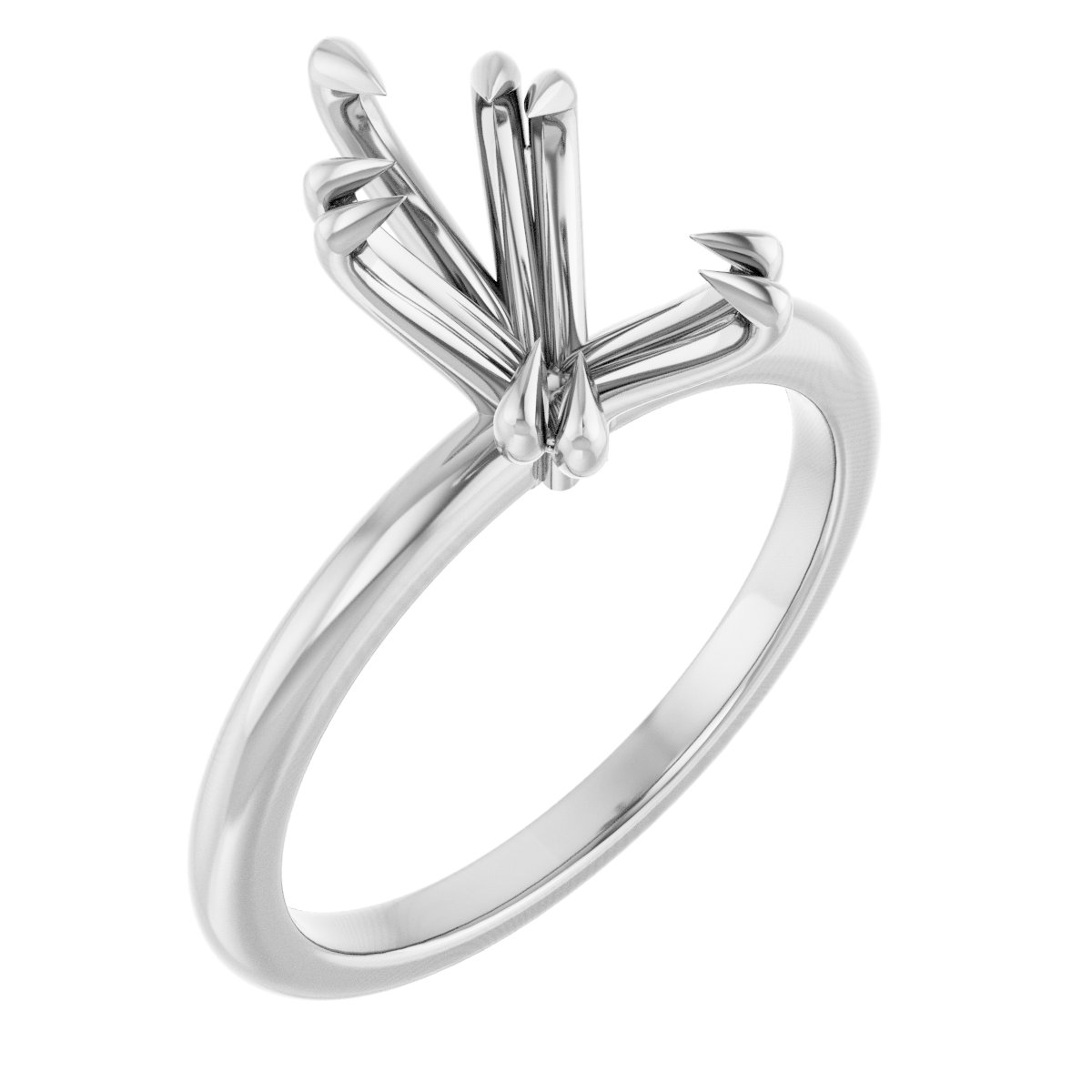 Double Claw-Prong Engagement Ring