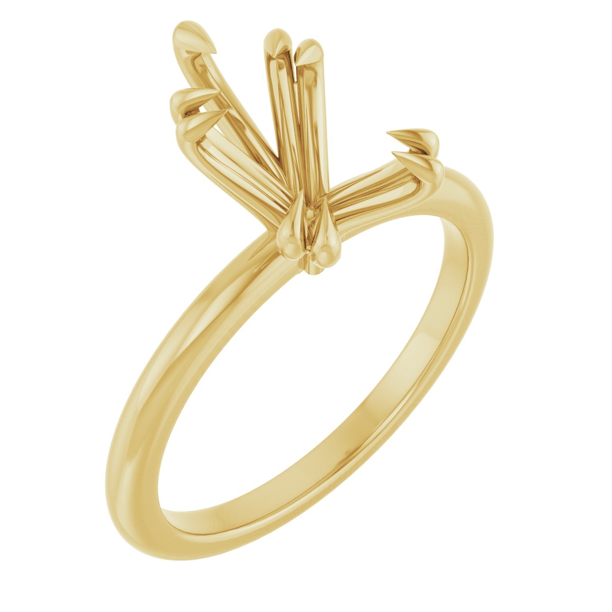 Double Claw-Prong Engagement Ring