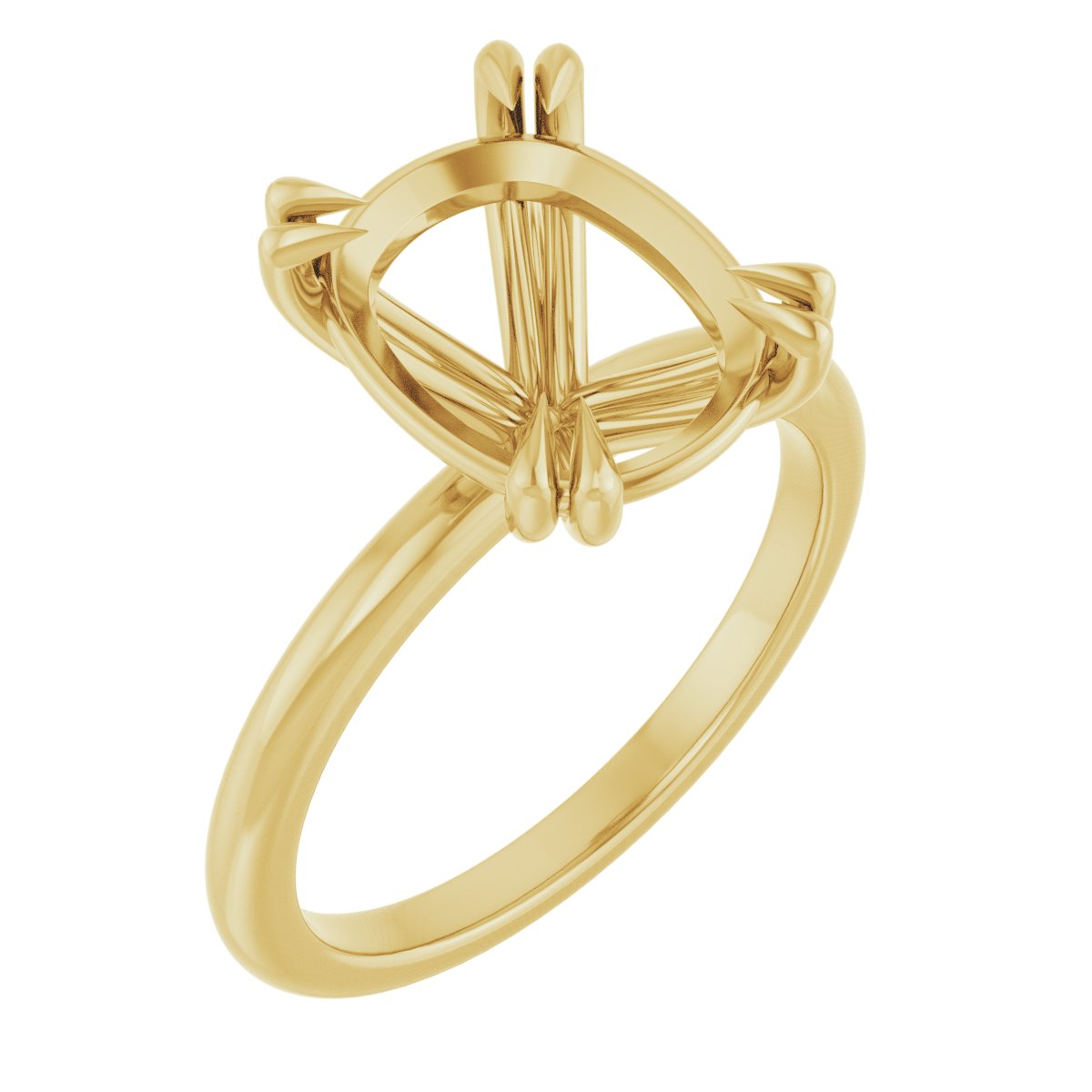 Double Claw-Prong Engagement Ring