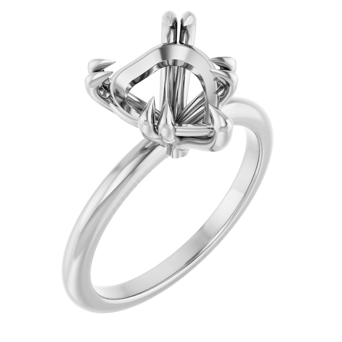 Double Claw-Prong Engagement Ring