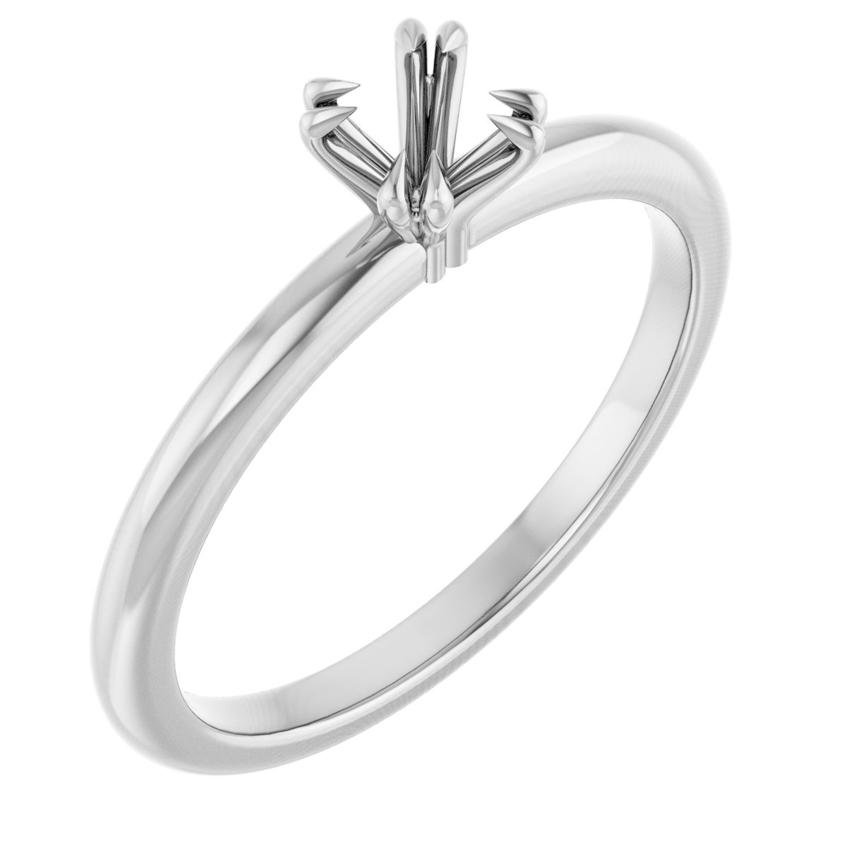 Double Claw-Prong Engagement Ring