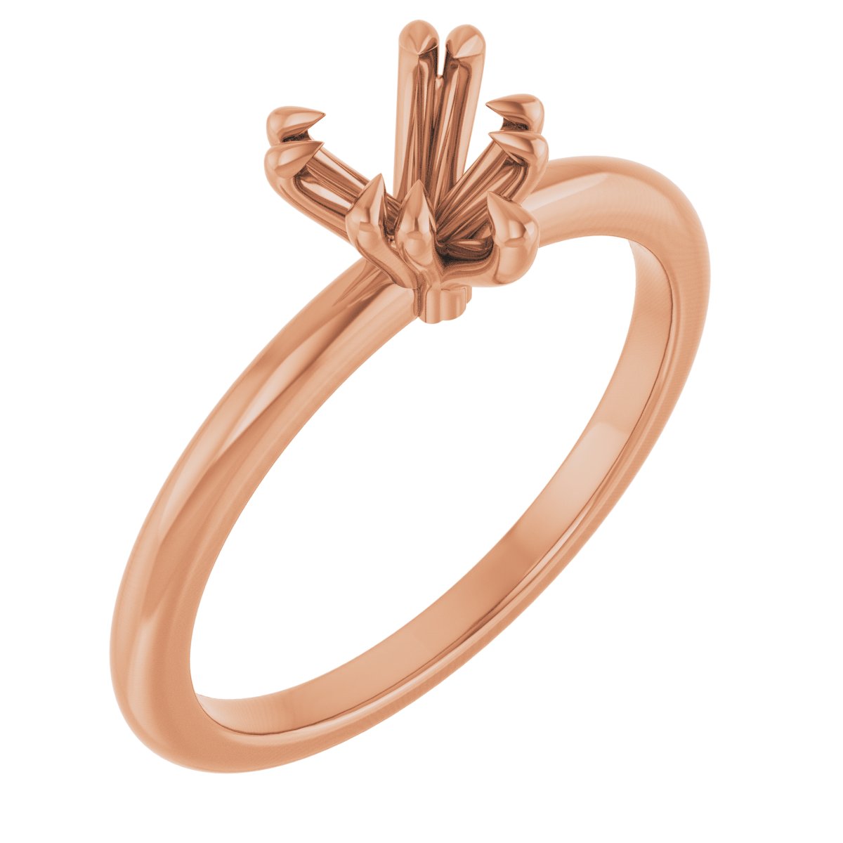 Double Claw-Prong Engagement Ring