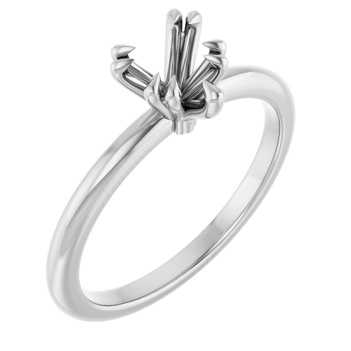 Double Claw-Prong Engagement Ring