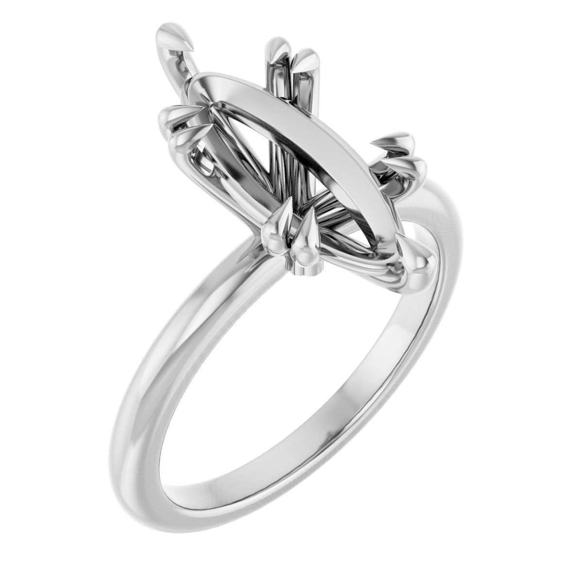 Double Claw-Prong Engagement Ring