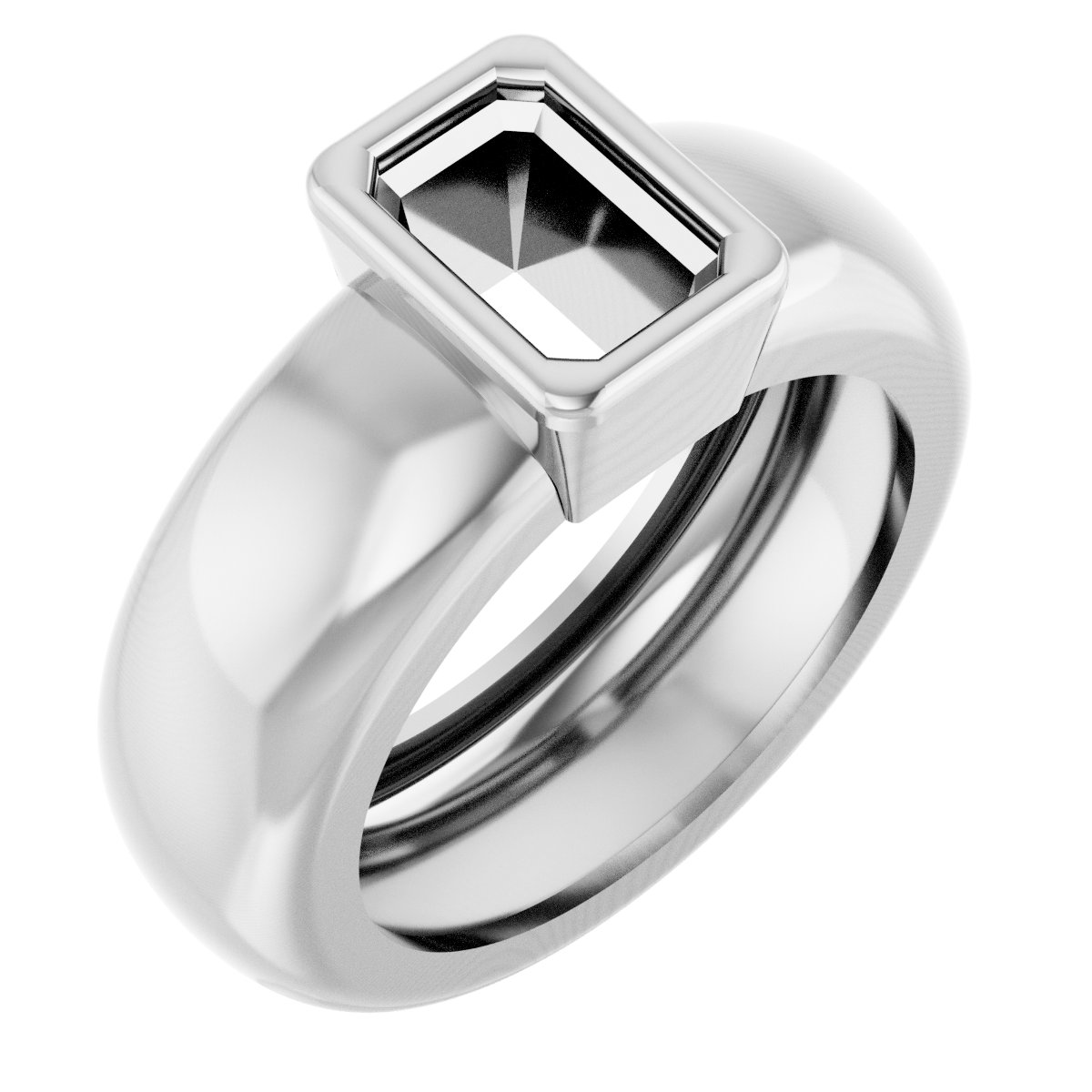 Bezel-Set Lightweight Solitaire Ring