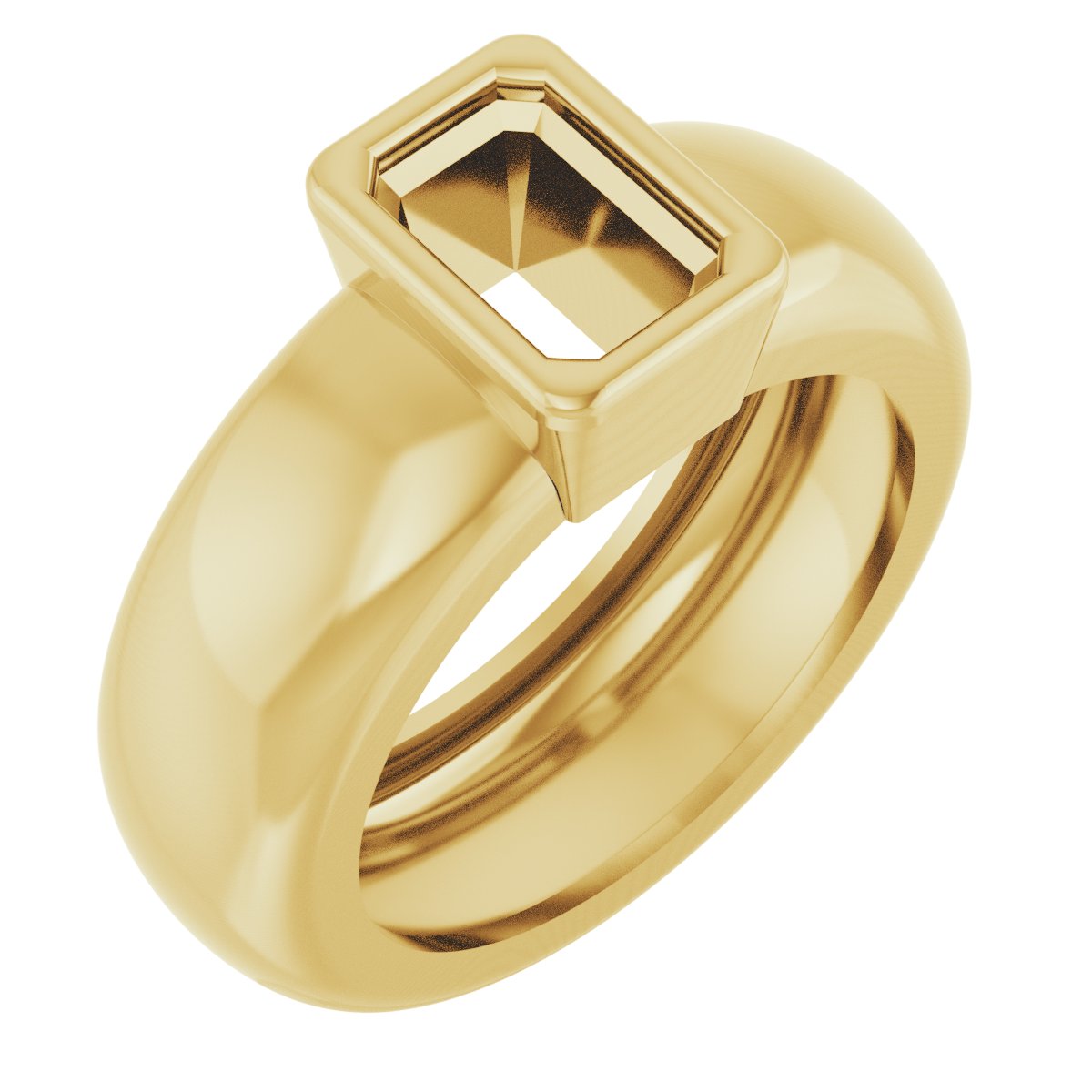 Bezel-Set Lightweight Solitaire Ring