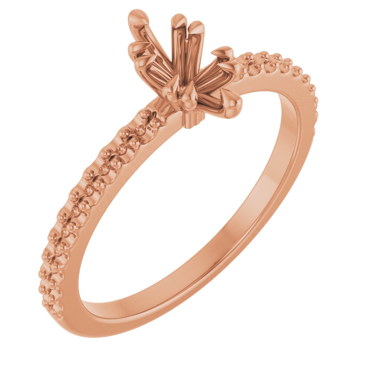 Double Claw-Prong Engagement Ring