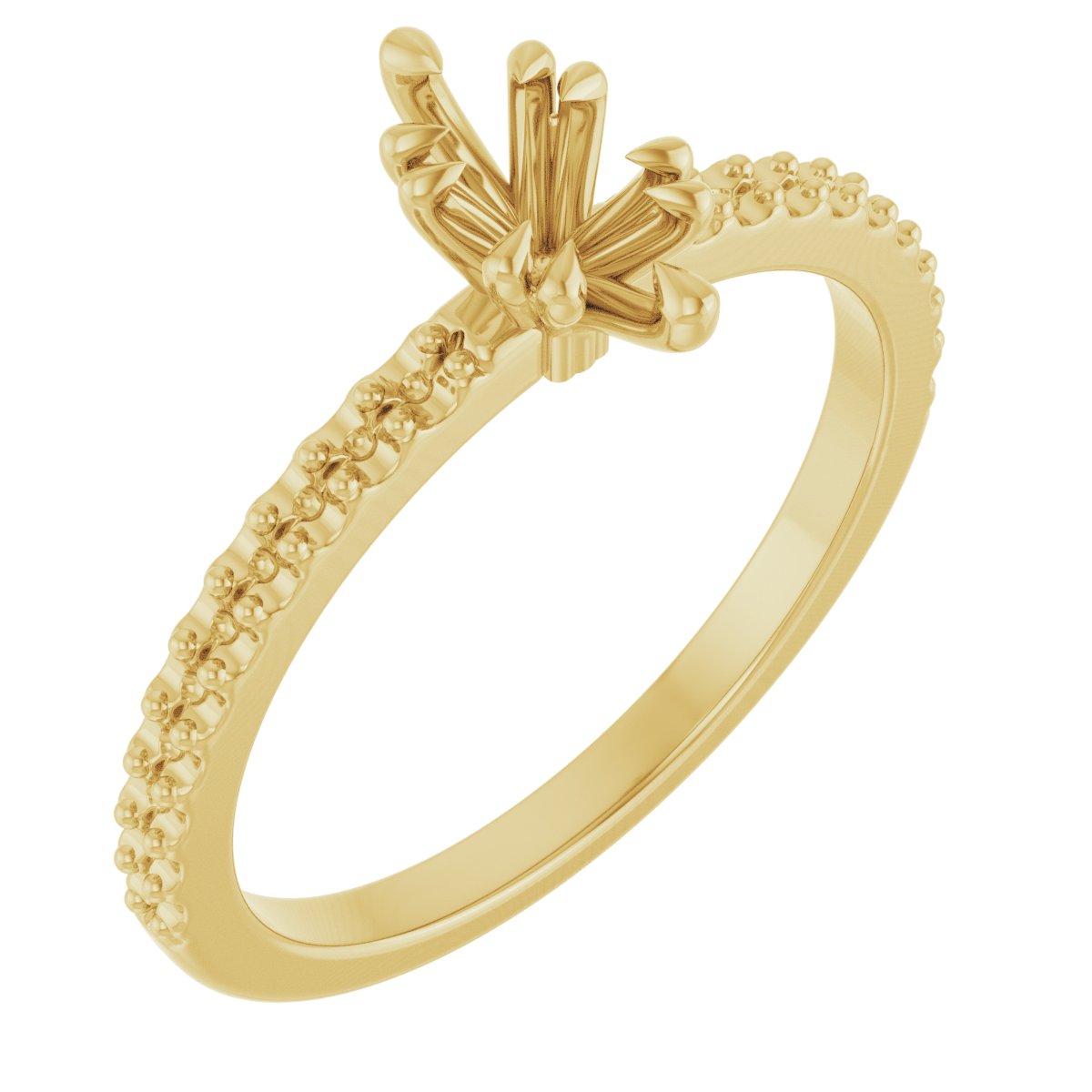 Double Claw-Prong Engagement Ring