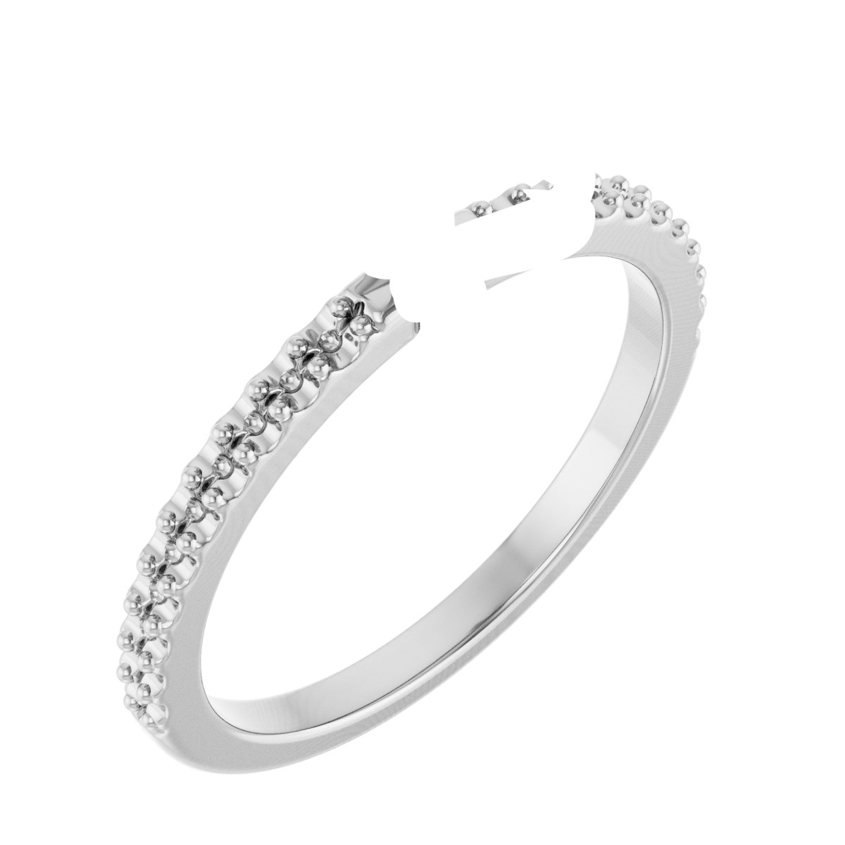 Double Claw-Prong Engagement Ring