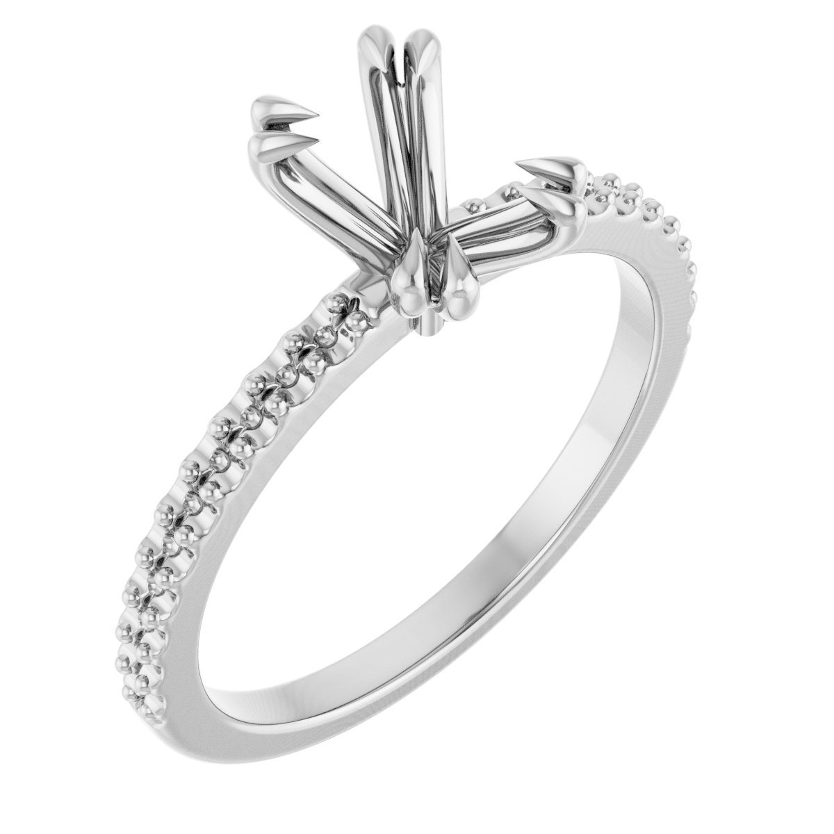 Double Claw-Prong Engagement Ring