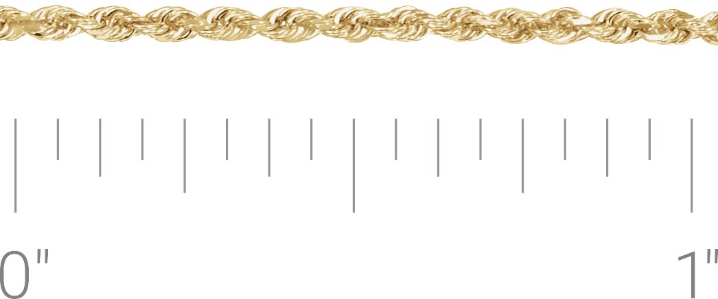 1 mm Diamond-Cut Rope Chain by the Inch