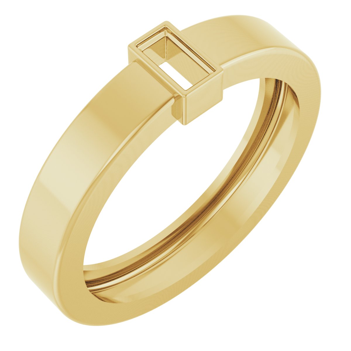 Lightweight Bezel-Set Solitaire Ring