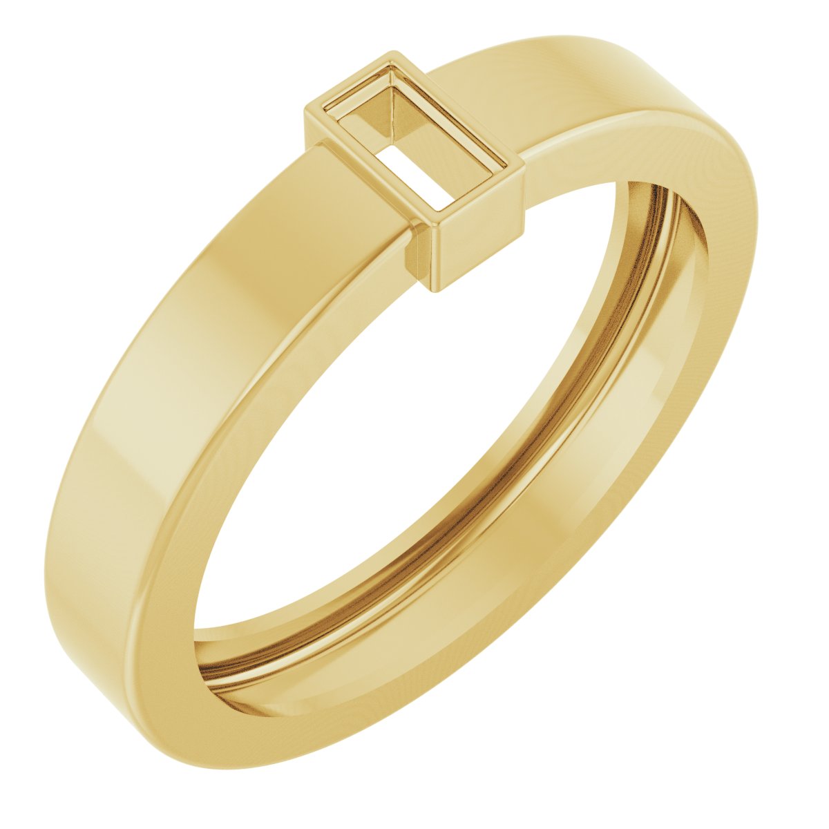 Lightweight Bezel-Set Solitaire Ring