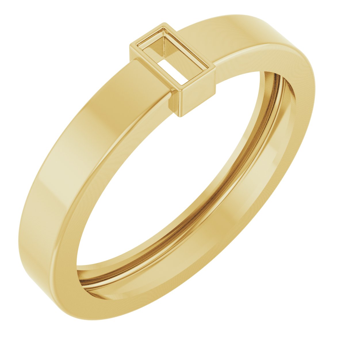 Lightweight Bezel-Set Solitaire Ring