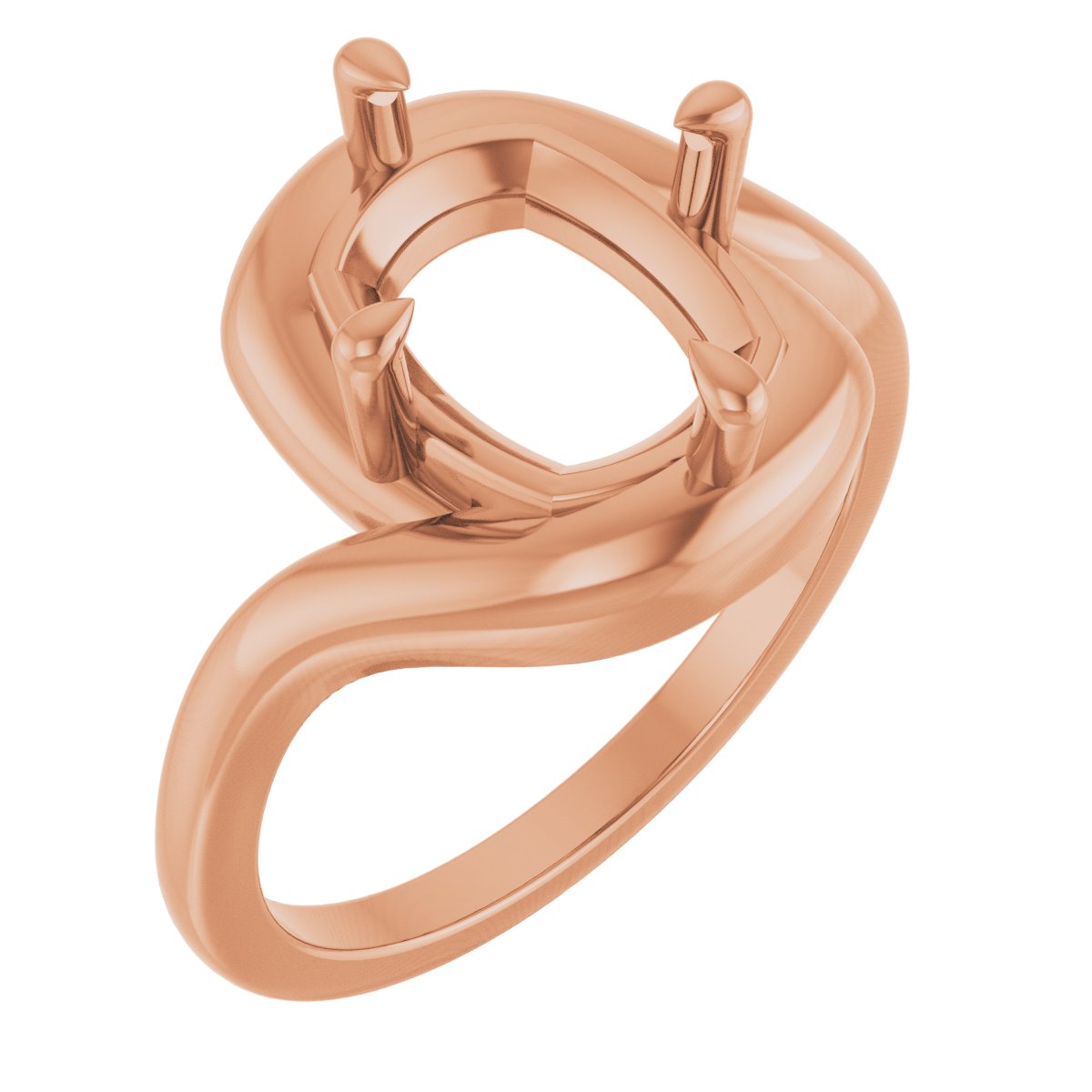 Claw-Prong Solitaire Bypass Engagement Ring