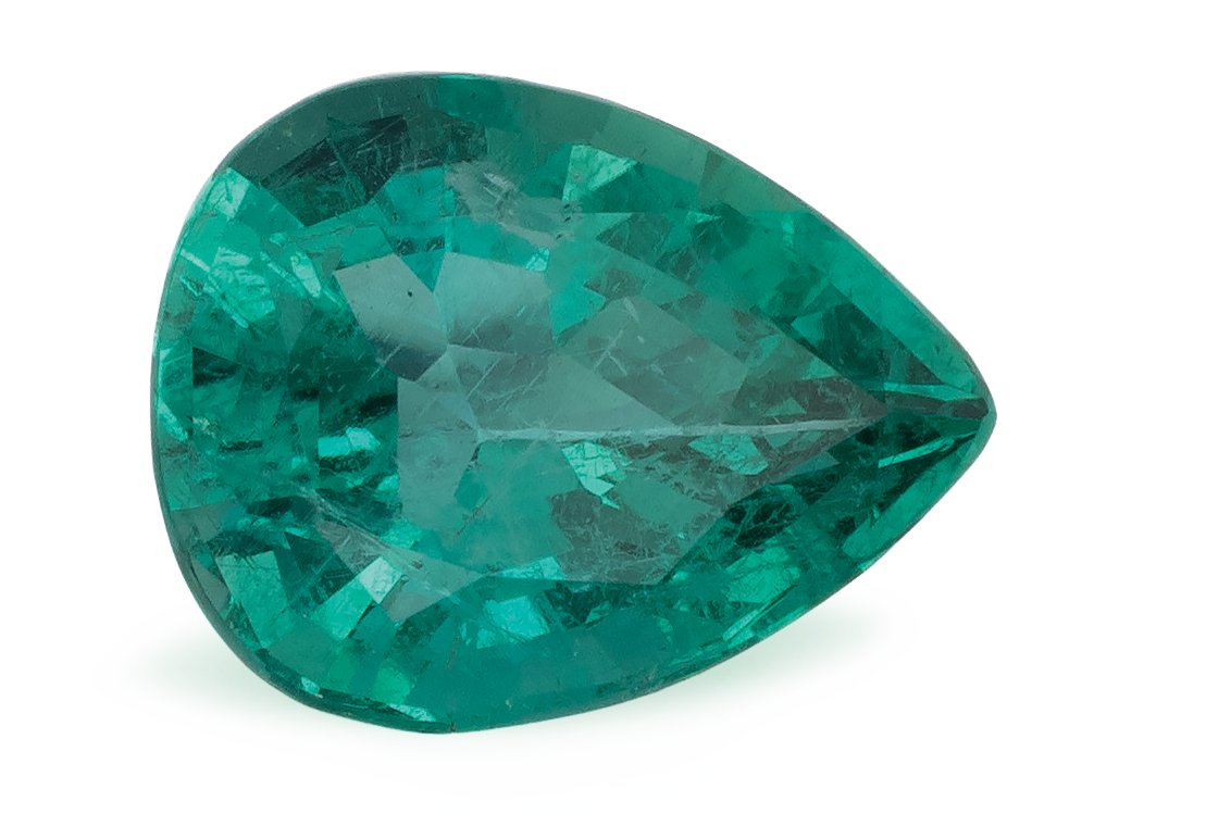 PEAR 2.18ct Natural Emerald