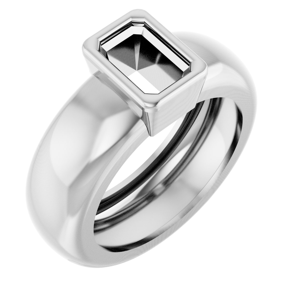 Bezel-Set Lightweight Solitaire Ring