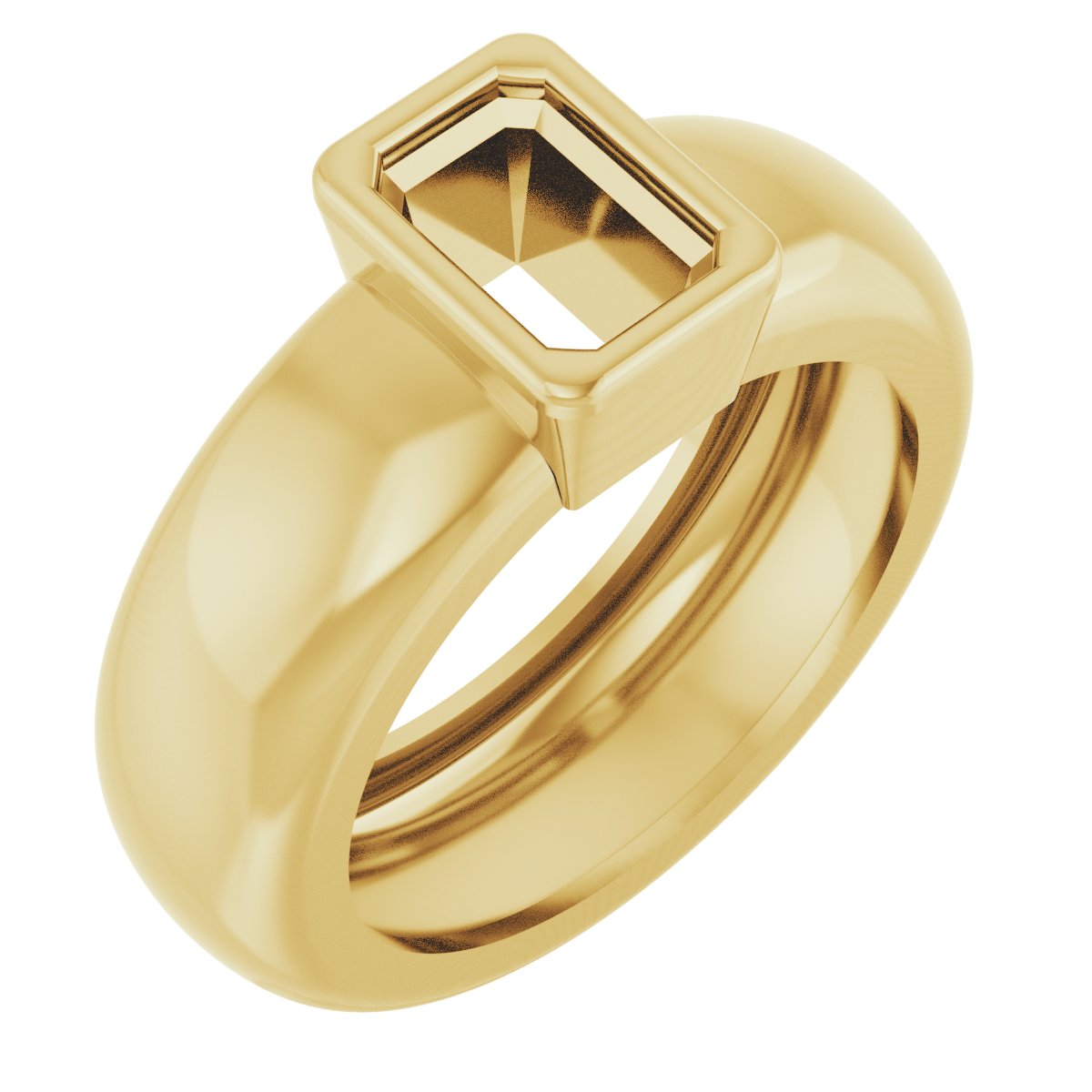 Bezel-Set Lightweight Solitaire Ring