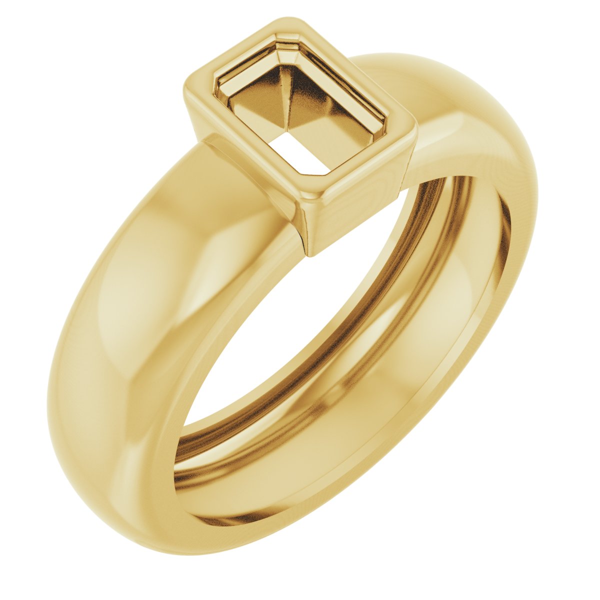 Bezel-Set Lightweight Solitaire Ring