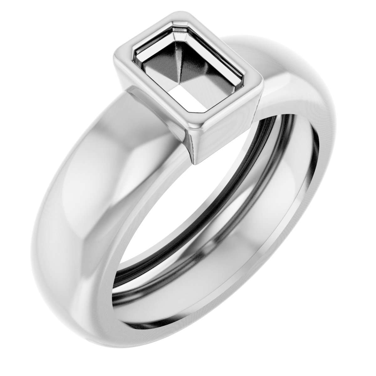 Bezel-Set Lightweight Solitaire Ring