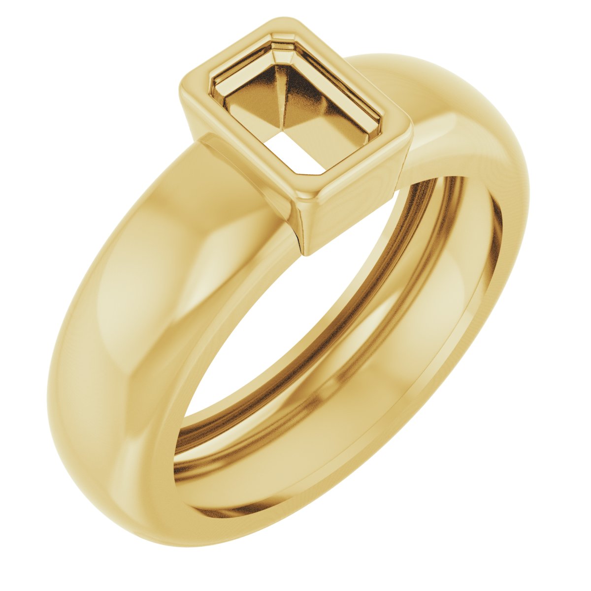 Bezel-Set Lightweight Solitaire Ring