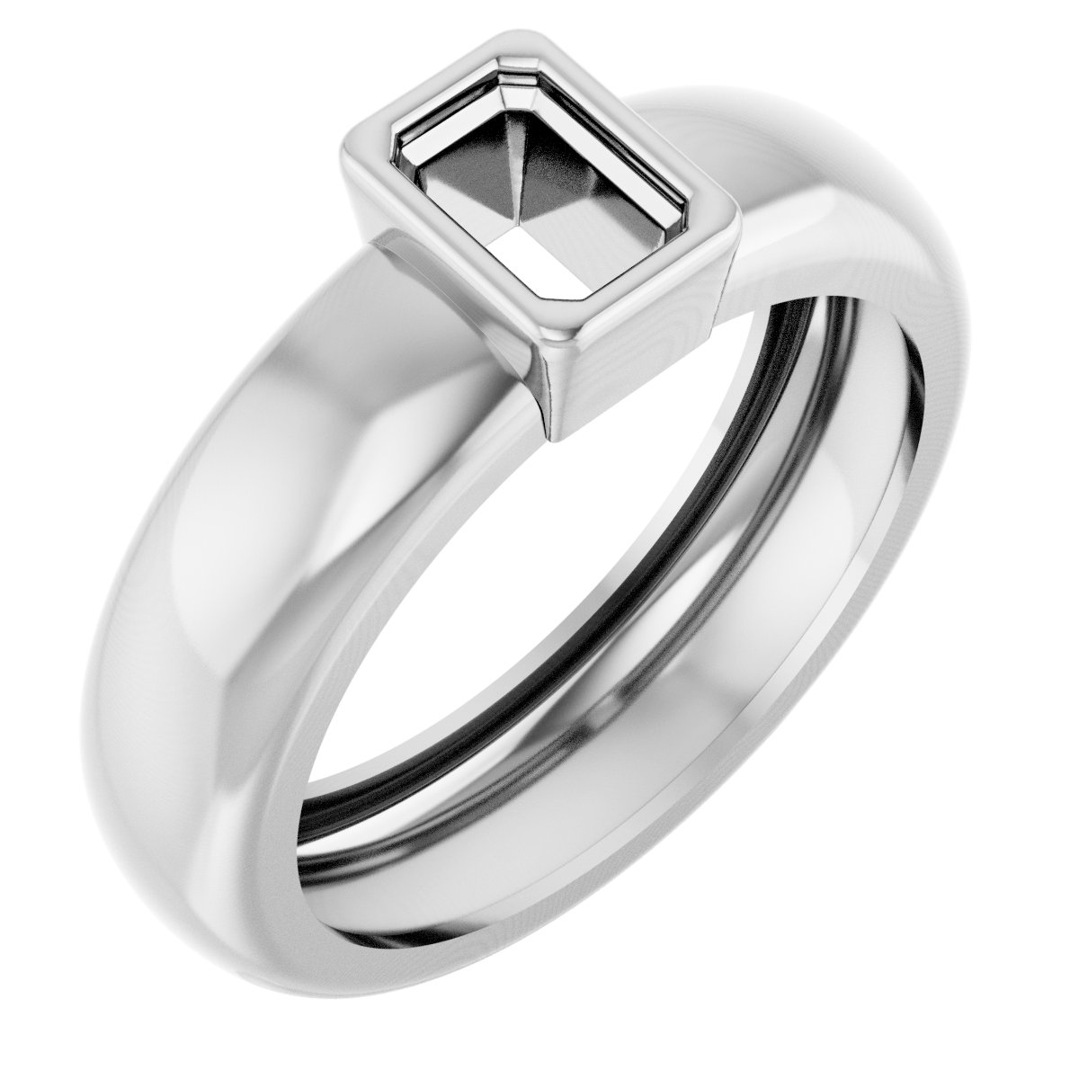 Bezel-Set Lightweight Solitaire Ring