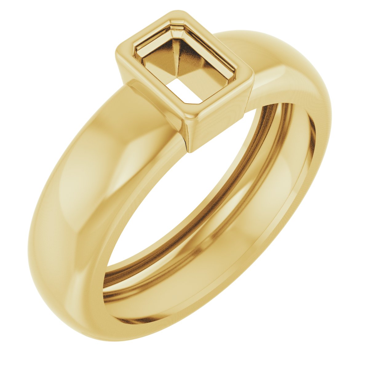 Bezel-Set Lightweight Solitaire Ring
