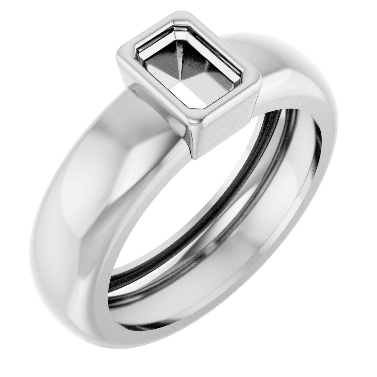 Bezel-Set Lightweight Solitaire Ring