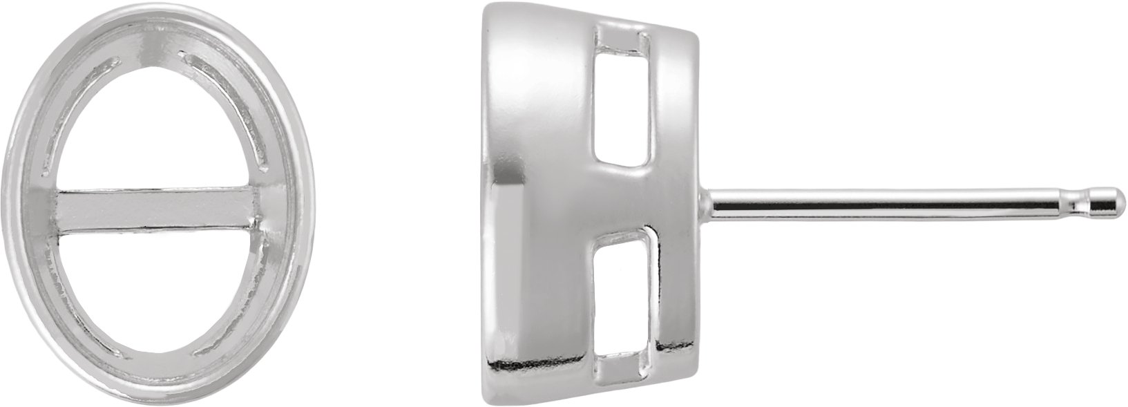 Lightweight Bezel-Set Stud Earrings