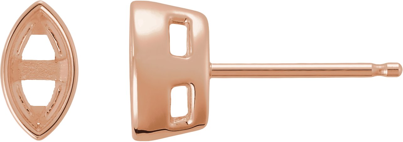 Lightweight Bezel-Set Stud Earrings