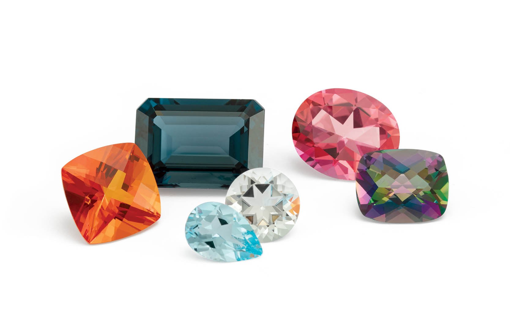Faceted Topaz gemstones