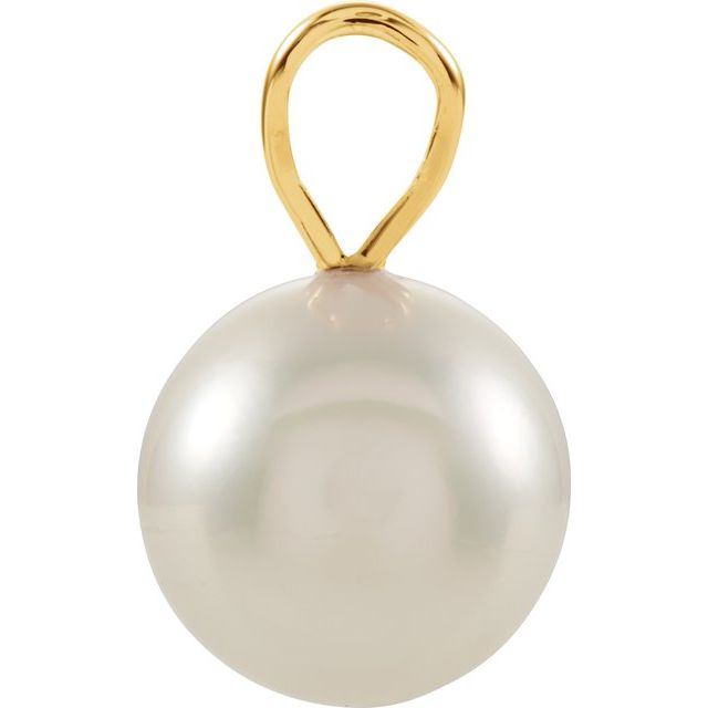 14K Yellow Akoya Cultured Pearl Pendant 