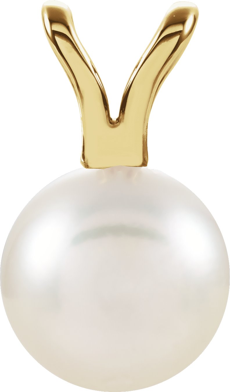 14K Yellow Akoya Cultured Pearl Pendant Ref. 34808