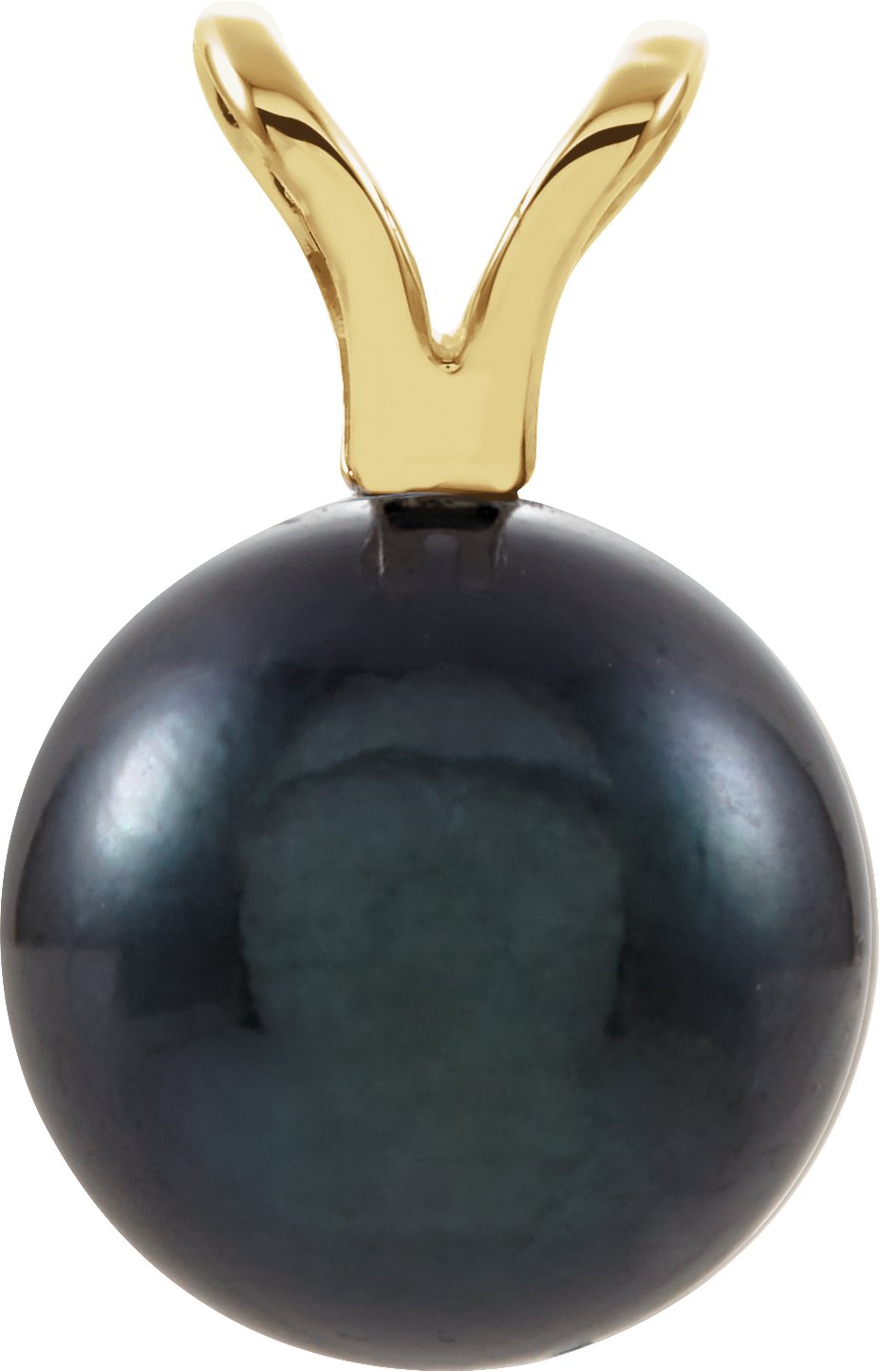 14K Yellow Black Akoya Cultured Pearl Pendant Ref. 254135