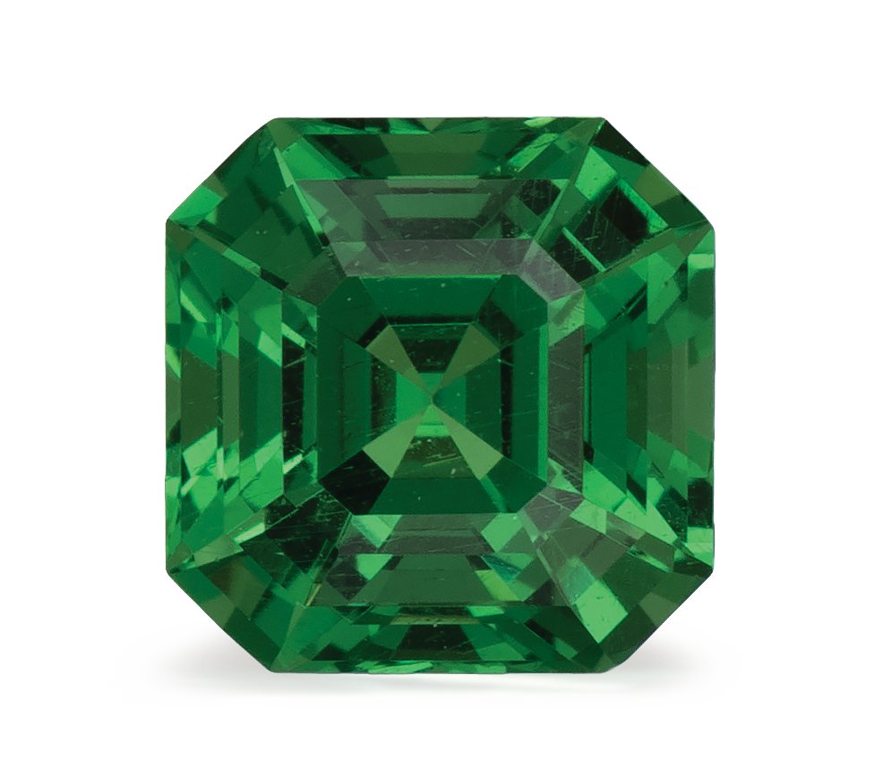 ASSCHER 1.03ct Natural Tsavorite Garnet 