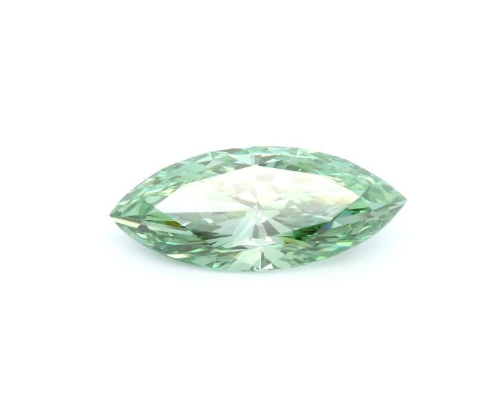 MARQUISE 4.01ct Fancy Vivid Green VVS2