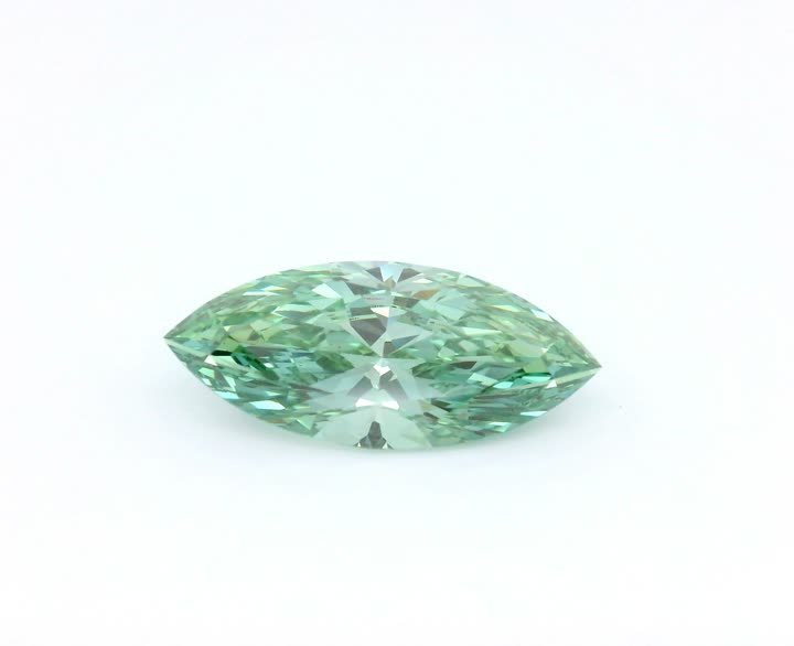 MARQUISE 3.08ct Fancy Vivid Green VS2