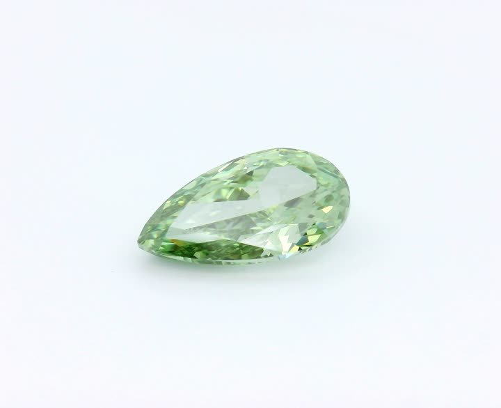 PEAR 3.06ct Fancy Vivid Green VVS2