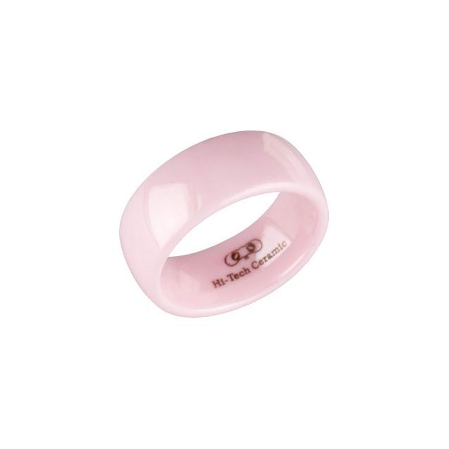 Pink Ceramic Couture® 8 mm Domed Band Size 4