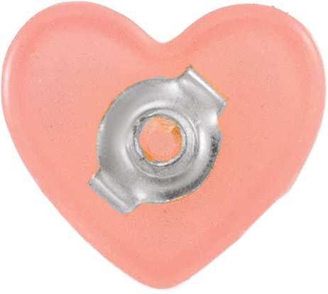5.8 mm OD Silicone Heart Threaded Earring Back