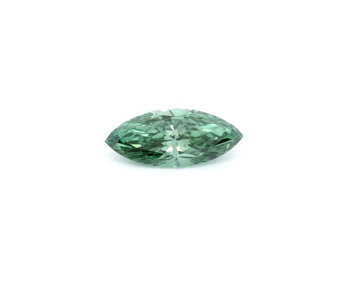 MARQUISE 1.03ct Fancy Vivid Green VVS2
