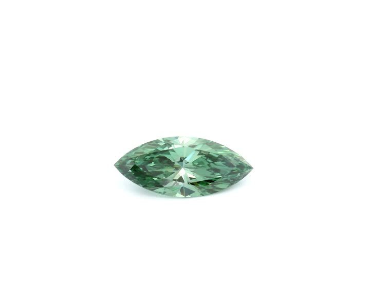 MARQUISE 1.01ct Fancy Vivid Green VVS2