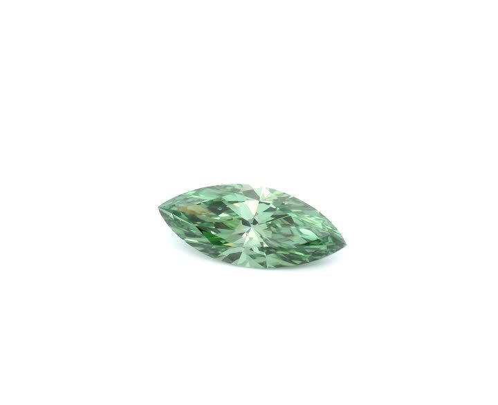 MARQUISE 1.01ct Fancy Vivid Green VVS2
