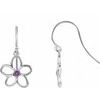 Sterling Silver Amethyst Flower Earrings Ref 4353959